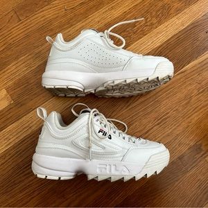 Women’s Fila Disruptor 2 Premium Casual Shoes Chunky White Sneaker